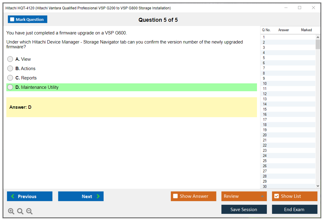 Latest HQT-4420 Test Simulator