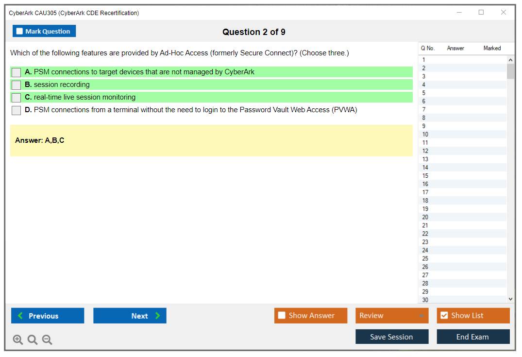 CyberArk CAU305 (CyberArk CDE Recertification) Real 2022 practice exams Sns-Brigh10