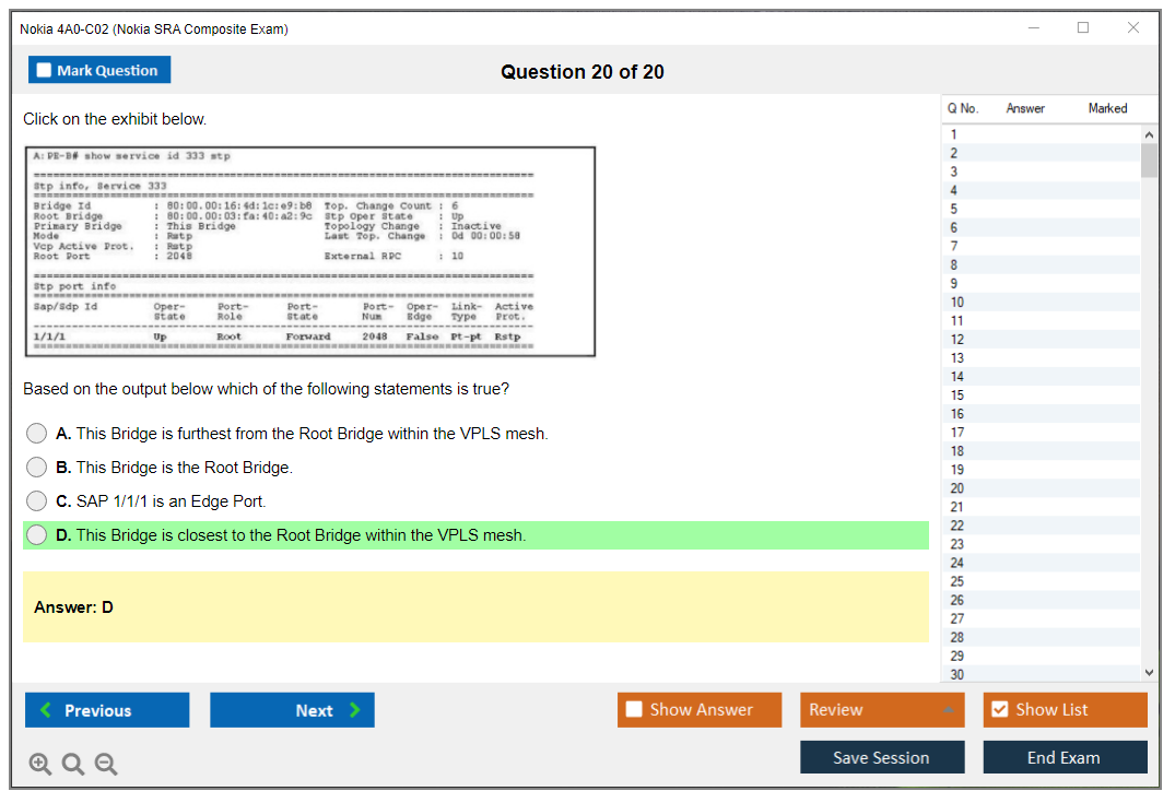 Reliable 4A0-265 Exam Answers