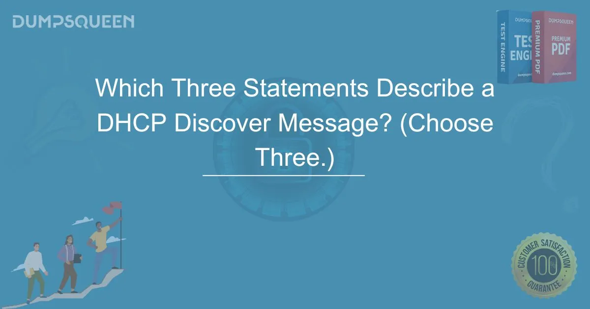 Learn Which Three Statements Describe a DHCP Discover Message? (Choose Three.) with Examples