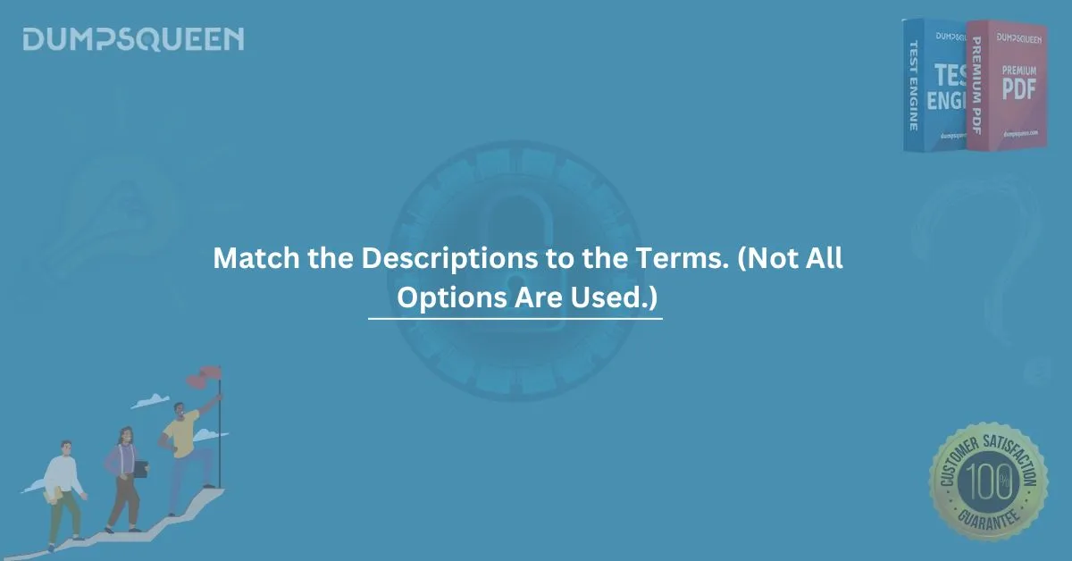 How to Solve Match the Descriptions to the Terms. (Not All Options Are Used.)
