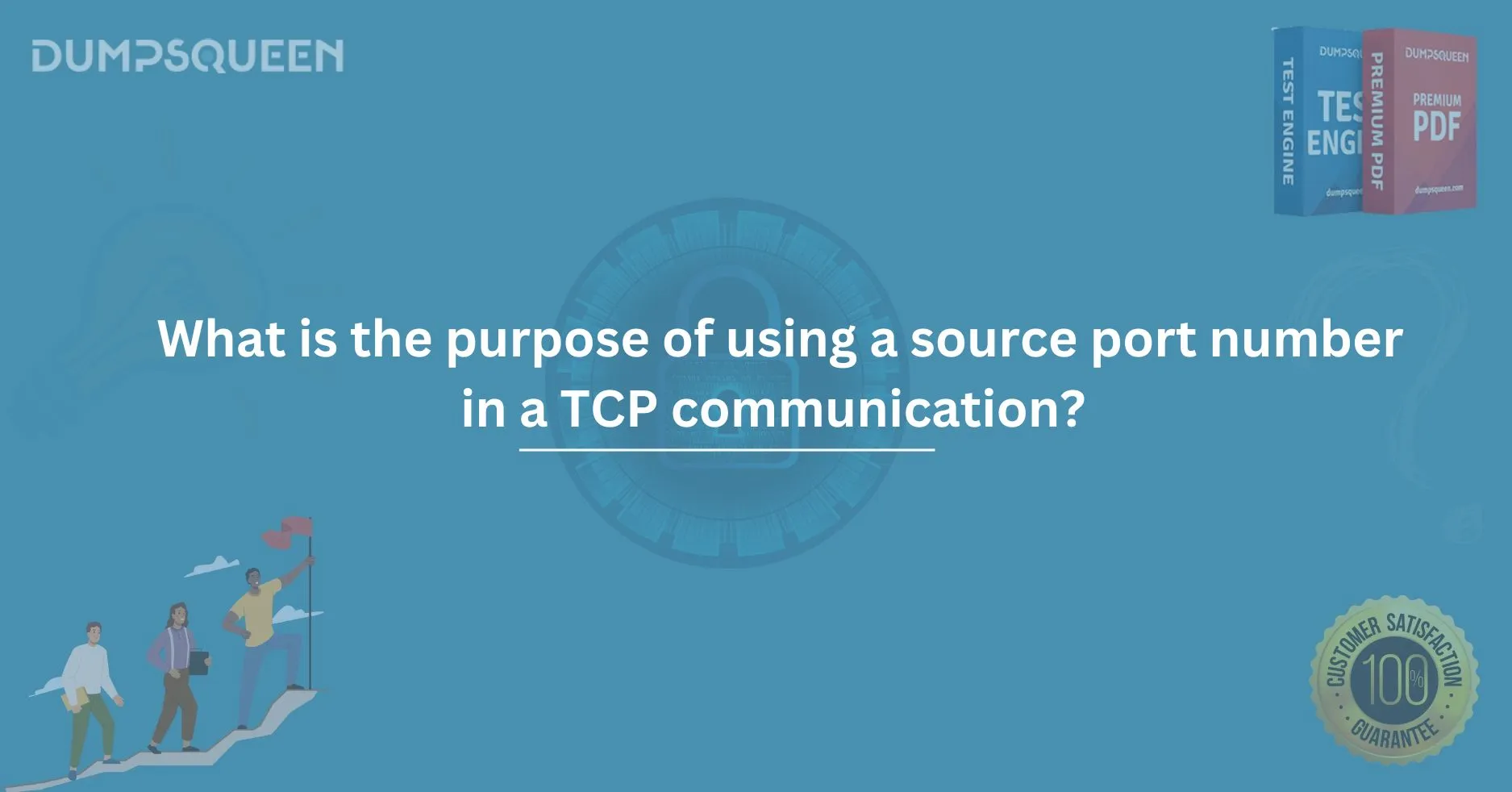 What is the purpose of using a source port number in a TCP communication?