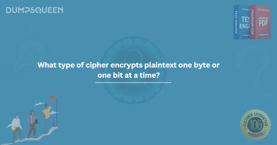 What type of cipher encrypts plaintext one byte or one bit at a time?