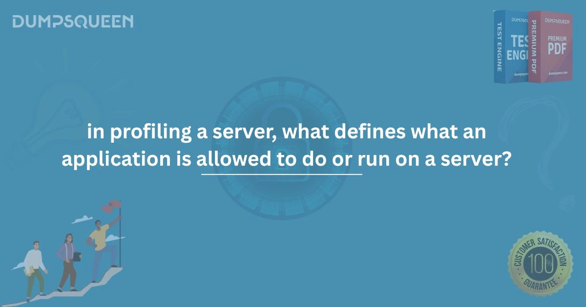 In Profiling a Server What Defines What an Application Is Allowed to Do or Run on a Server