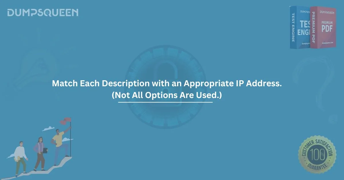 Match Each Description with an Appropriate IP Address. (Not All Options Are Used.) Complete Guide