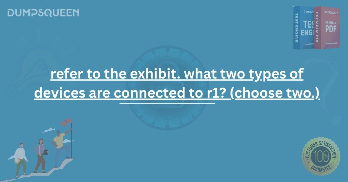 Refer to the Exhibit. What Two Types of Devices Are Connected to R1? (Choose Two.)