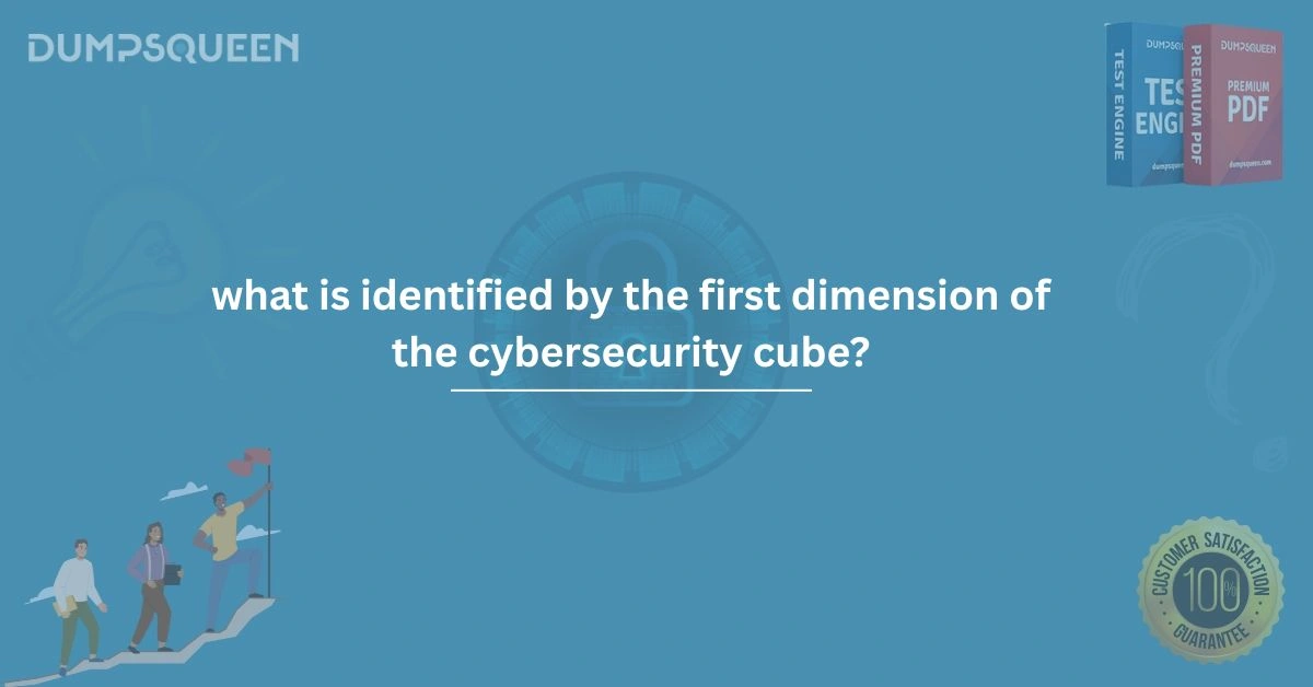 What is Identified by the First Dimension of the Cybersecurity Cube?