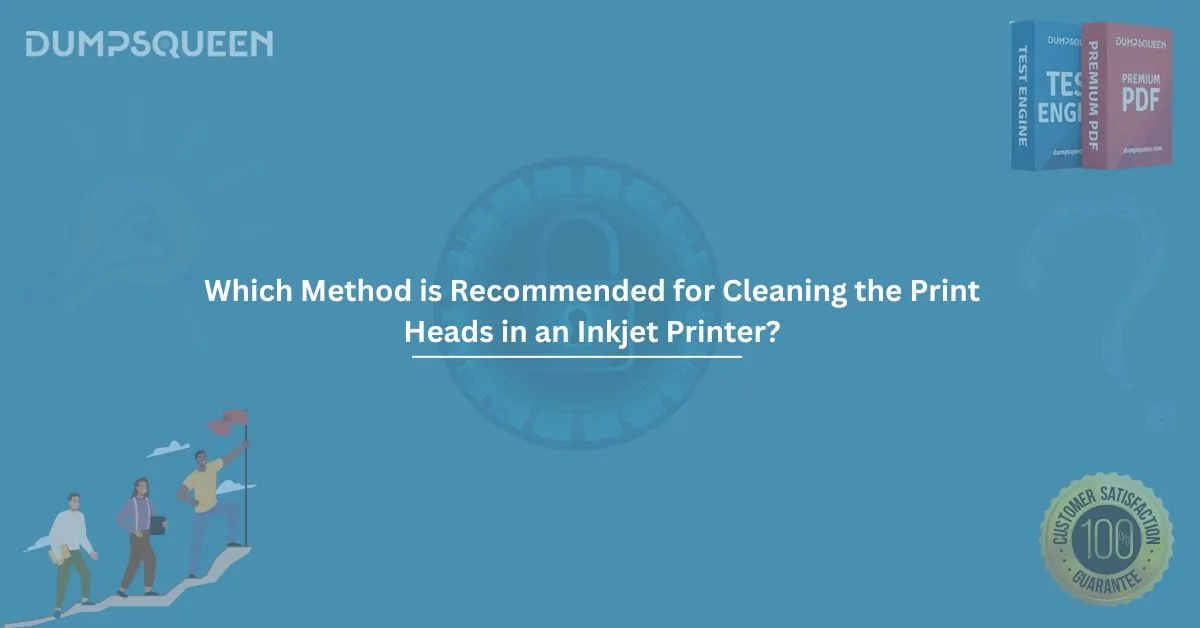 Which Method is Recommended for Cleaning the Print Heads in an Inkjet Printer?