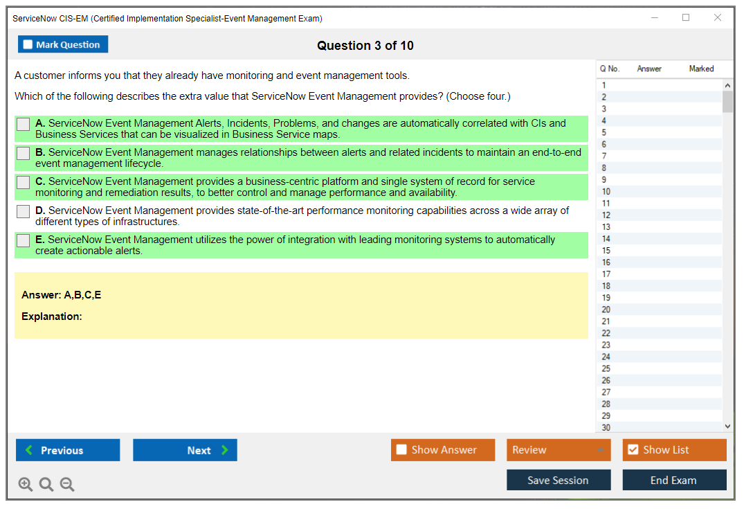 Exam CIS-EM Guide